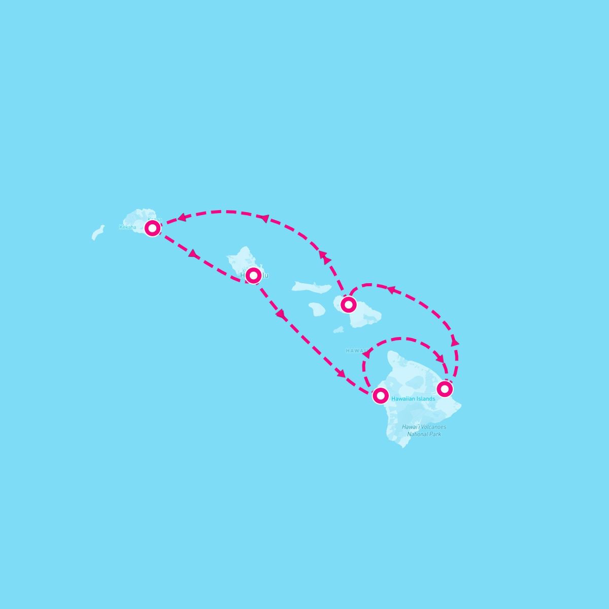 7 Night Hawaii Inter-Island (Honolulu Roundtrip)