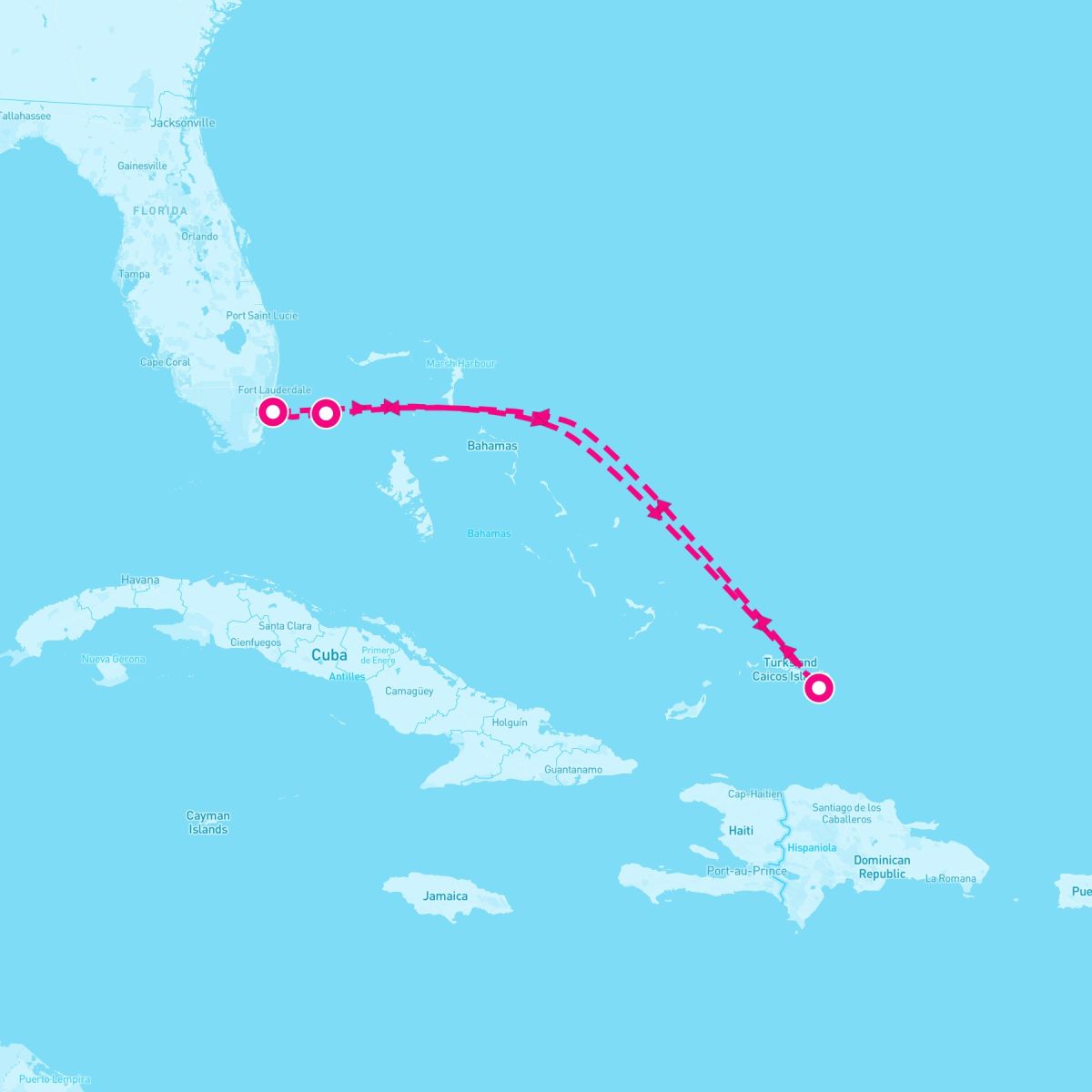5 Night Miami Grand Turk & Back (Miami Roundtrip)