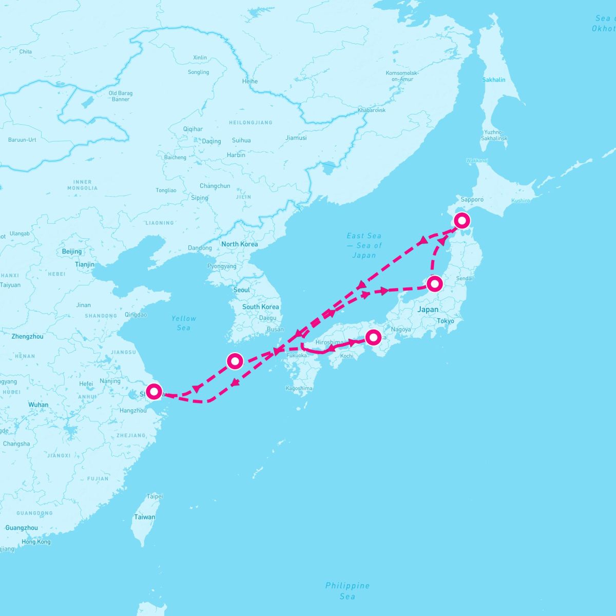 8 Night Jeju Maizuru Niigata & Hakodate (Shanghai Roundtrip)