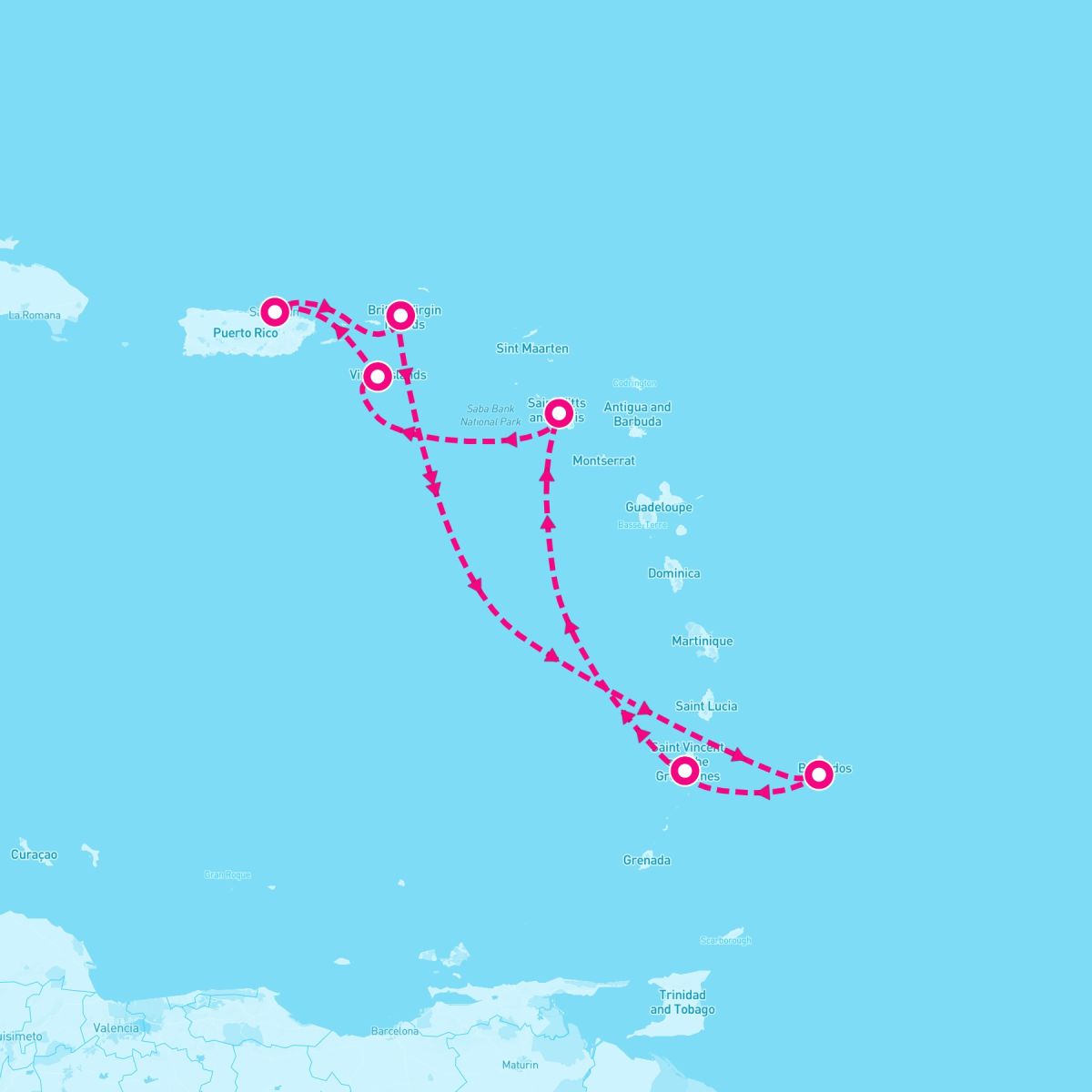 7 Night Virgin Island Views & Saint Isle Blues (San Juan Roundtrip)