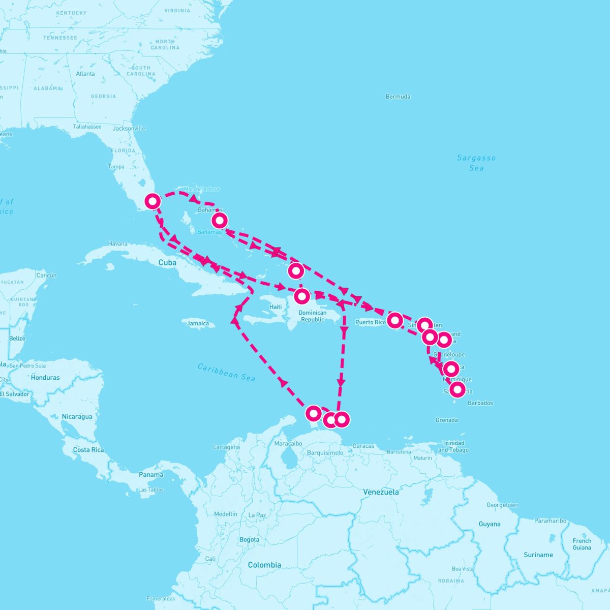 21 Night Southern/Eastern Caribbean Holiday (Miami Roundtrip)