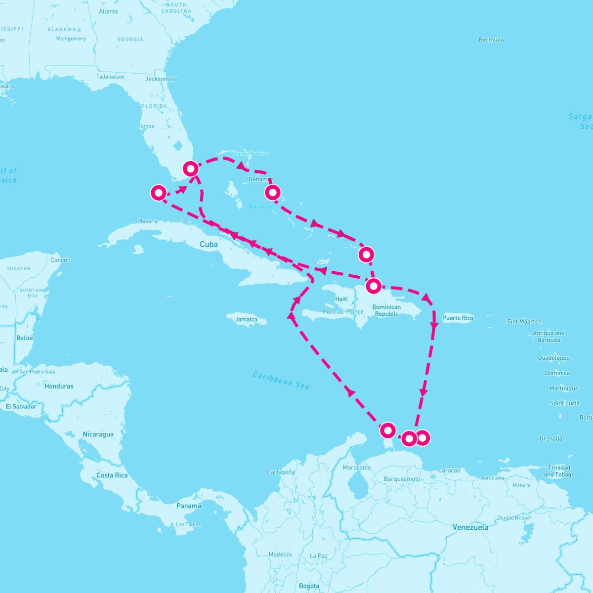17 Night Southern/Eastern Caribbean (Miami Roundtrip)