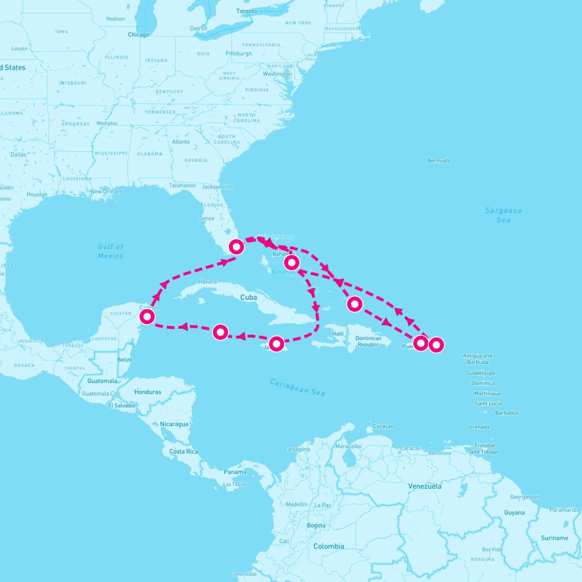 14 Night Eastern & Western Caribbean: San Juan & Mexico (Miami Roundtrip)