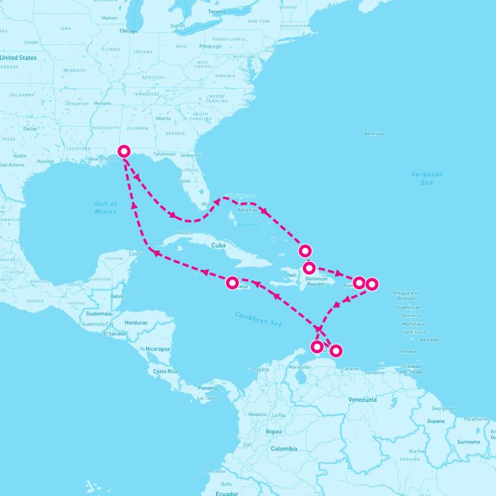 14 Night Carnival Journeys: Southern Caribbean (Mobile Roundtrip)