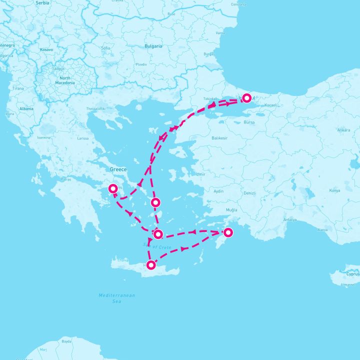 7 Night Eastern Mediterranean (Athens Roundtrip)