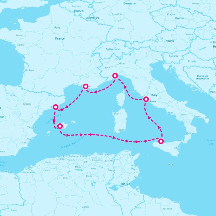 7 Night Western Mediterranean (Rome Roundtrip)
