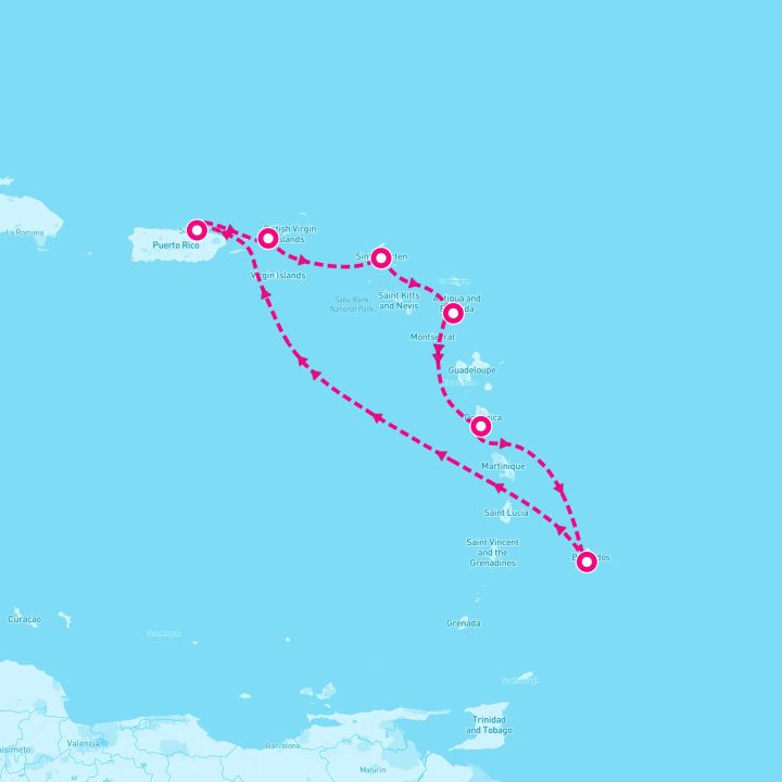 7 Night Southern Caribbean With Barbados (San Juan Roundtrip)