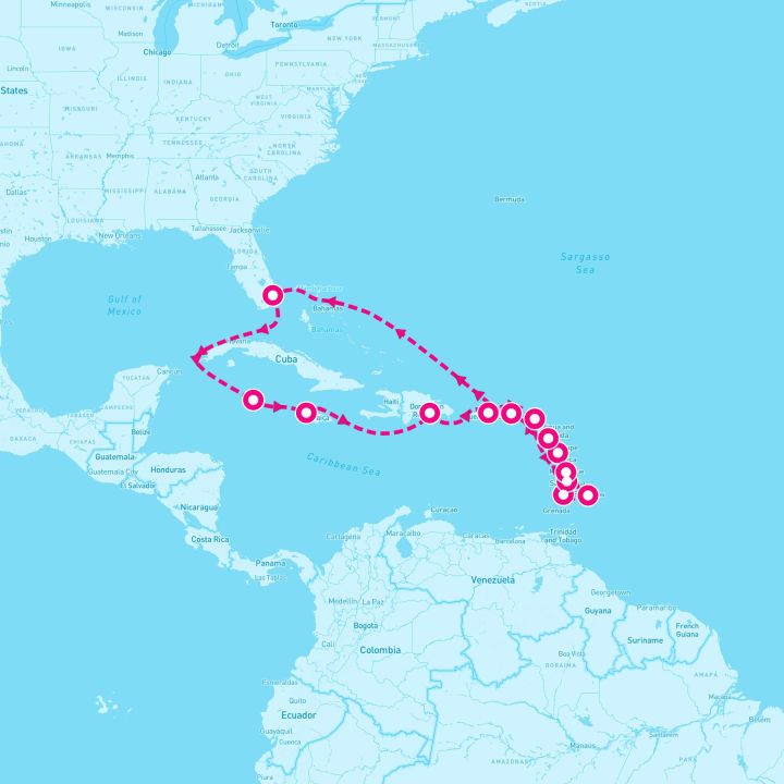17 Night The Americas & Caribbean (Bridgetown Roundtrip)