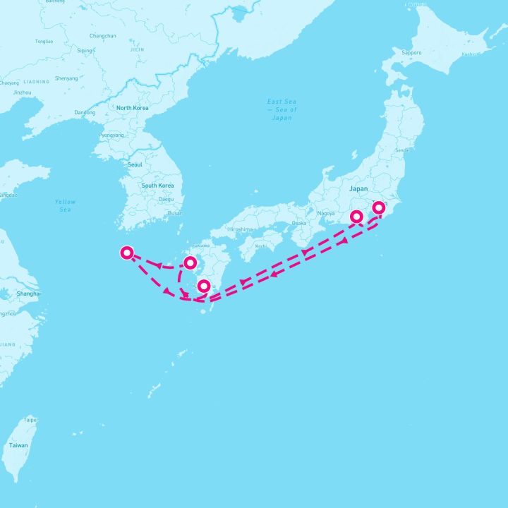 7 Night Kyushu & Korea (Yokohama Roundtrip)