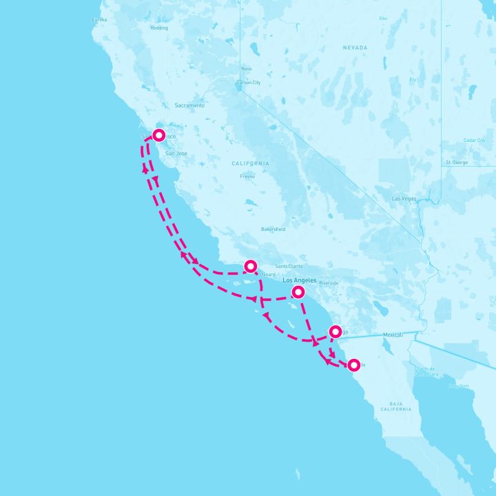 7 Night Classic California Coast (Los Angeles Roundtrip)