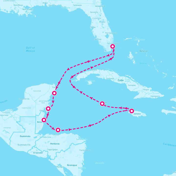 10 Night Maya & Isle Mementos (Miami Roundtrip)