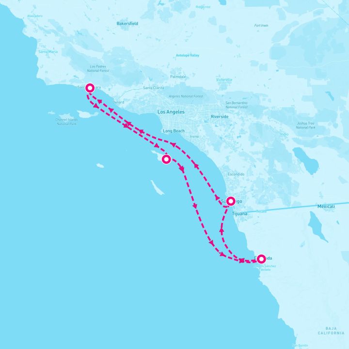 4 Night California Retreat (San Diego Roundtrip)