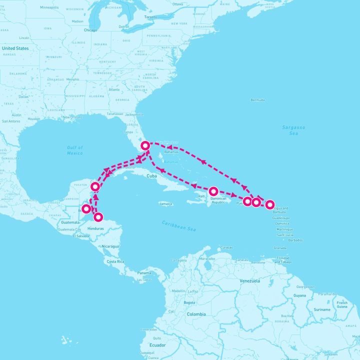 14 Night Caribbean East/West Adventurer Holiday (Ft. Lauderdale Roundtrip)