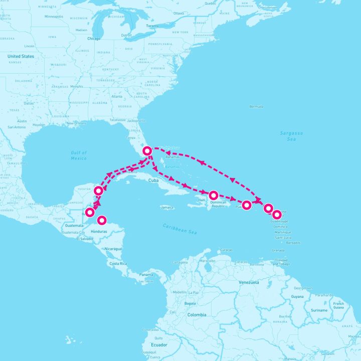 14 Night Caribbean East/West Adventurer Holiday (Ft. Lauderdale Roundtrip)