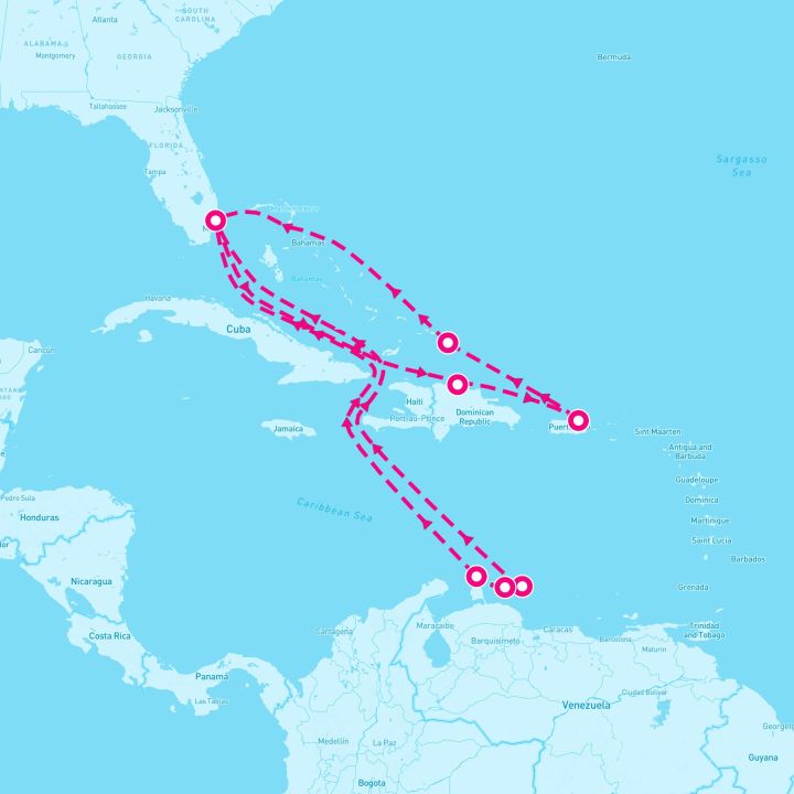 14 Night Caribbean South/East Adventurer (Ft. Lauderdale Roundtrip)