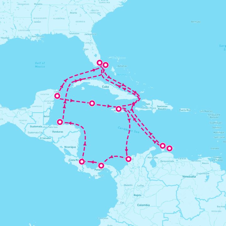 21 Night Caribbean & Bahamas (Miami Roundtrip)