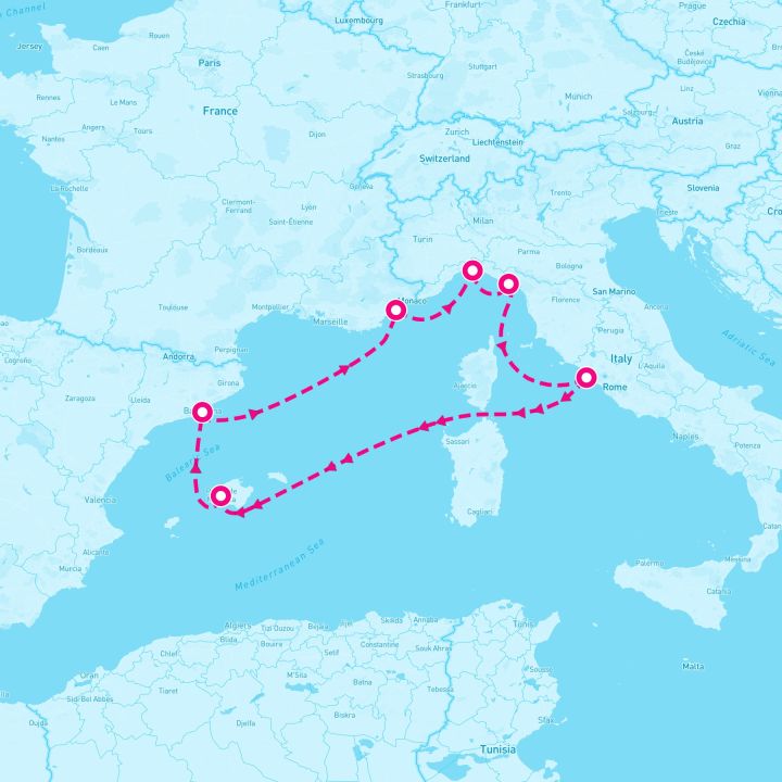 7 Night Western Mediterranean (Genoa Roundtrip)