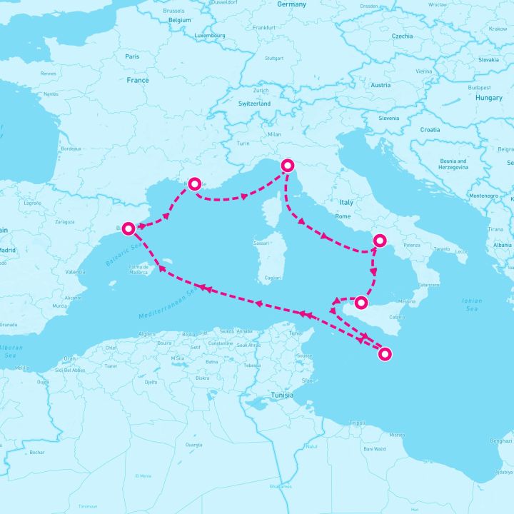 7 Night Western Mediterranean (Palermo Roundtrip)