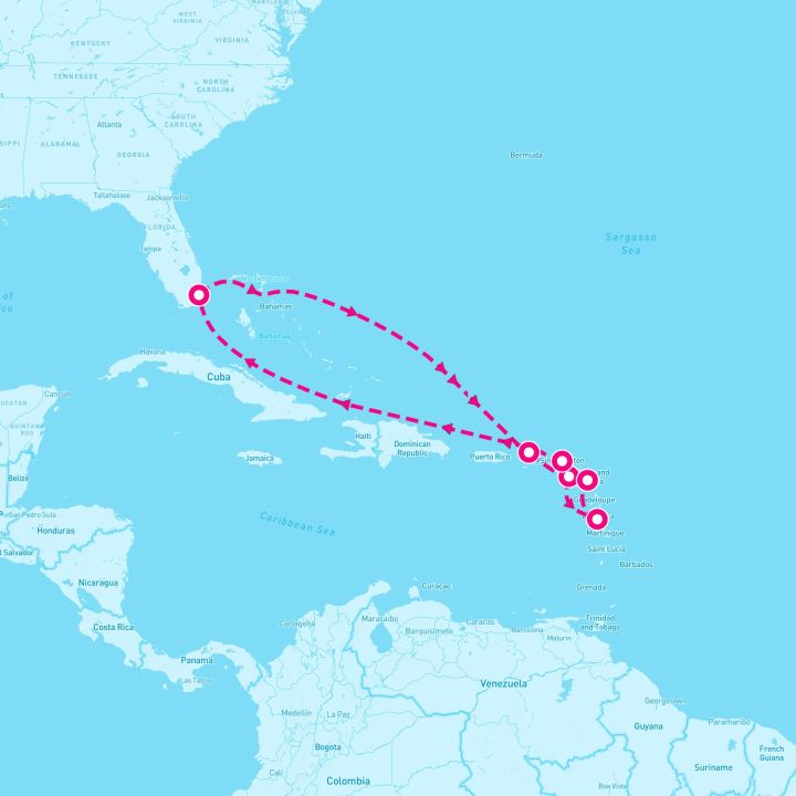 10 Night Leeward & Windward Gems (Miami Roundtrip)