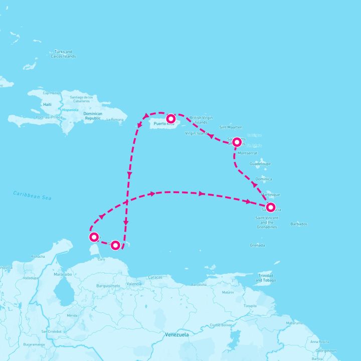 7 Night Caribbean: Aruba Curacao & St. Kitts (San Juan Roundtrip)