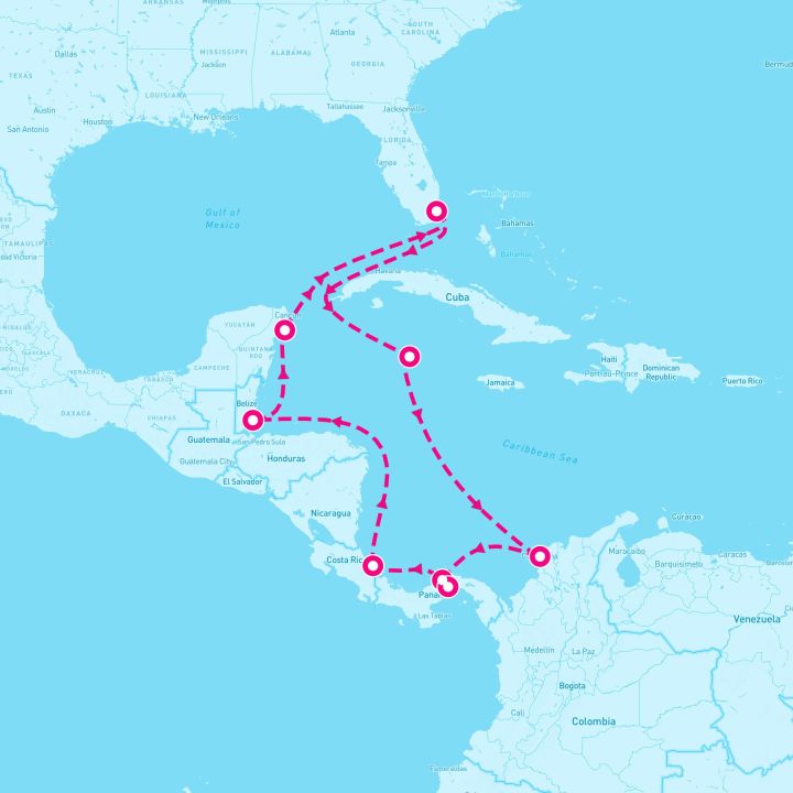 11 Night Panama Canal Partial Transit: Mexico Costa Rica & Belize (Miami Roundtrip)