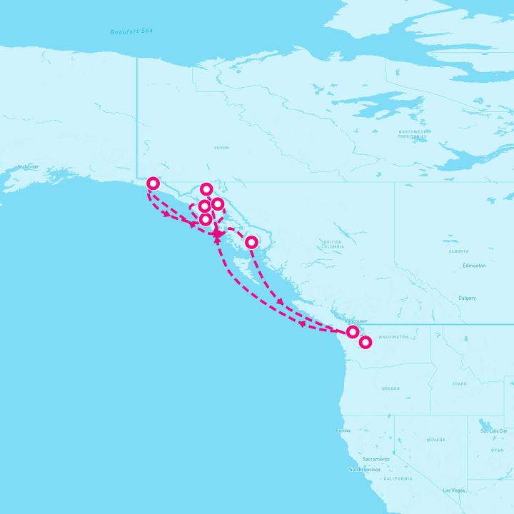 10 Night Alaska: Hubbard Glacier Skagway & Juneau (Seattle Roundtrip)