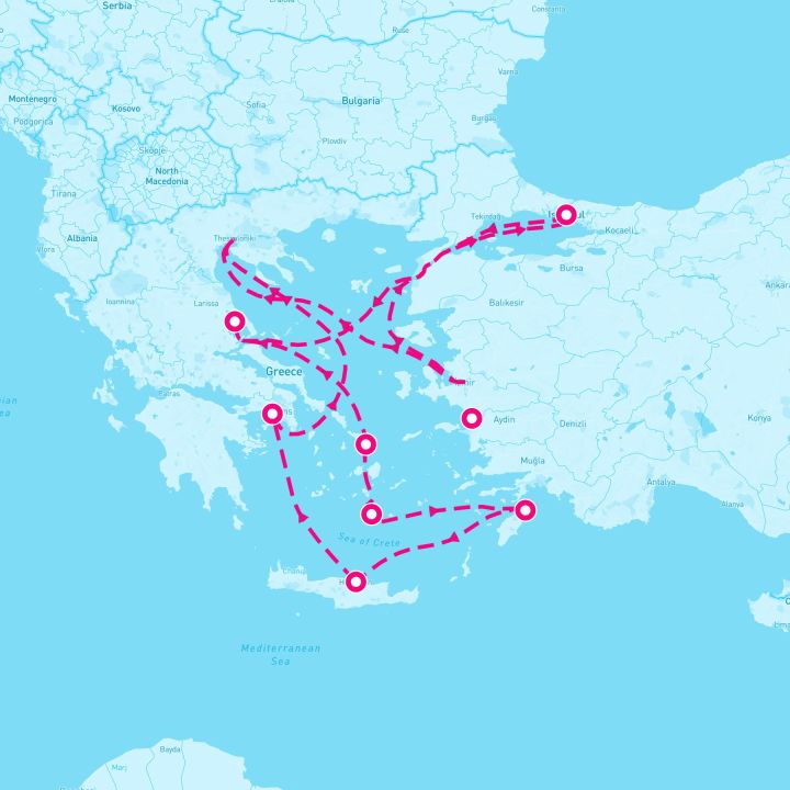 10 Night Greek Isles: Santorini Rhodes & Istanbul (Athens Roundtrip)