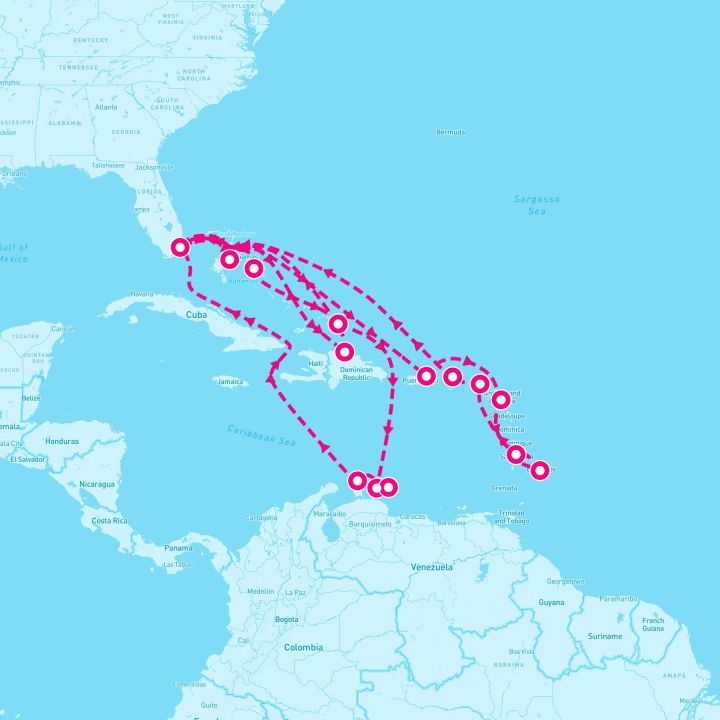 28 Night Caribbean (Miami Roundtrip)
