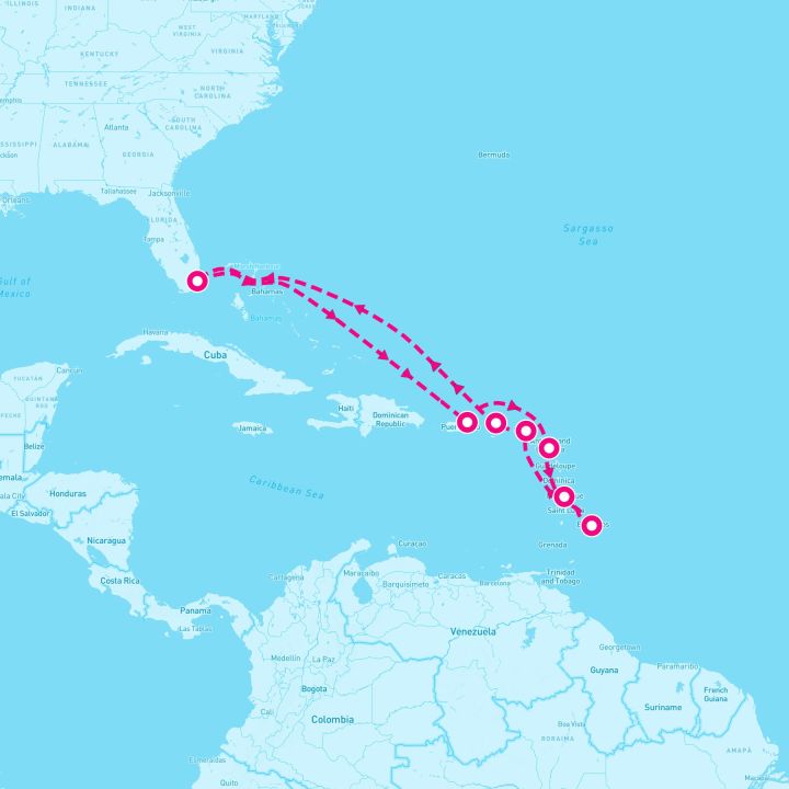 12 Night Eastern Caribbean (Miami Roundtrip)