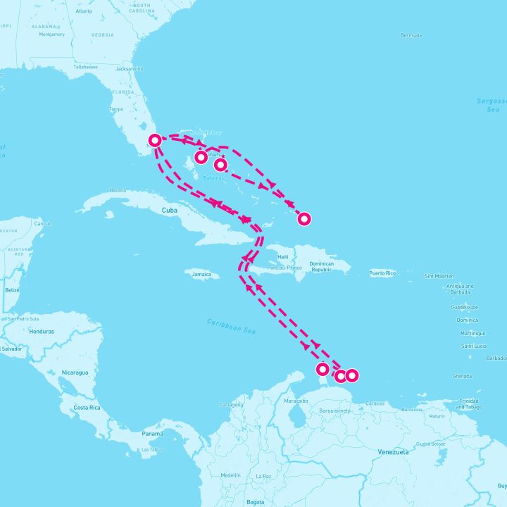 14 Night Southern/Eastern Caribbean Adventurer (Ft. Lauderdale Roundtrip)