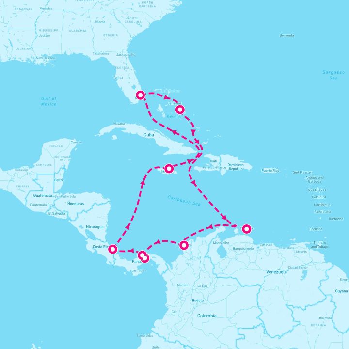 12 Night Panama Canal Holiday: Costa Rica & Greater Antilles (Ft. Lauderdale Roundtrip)