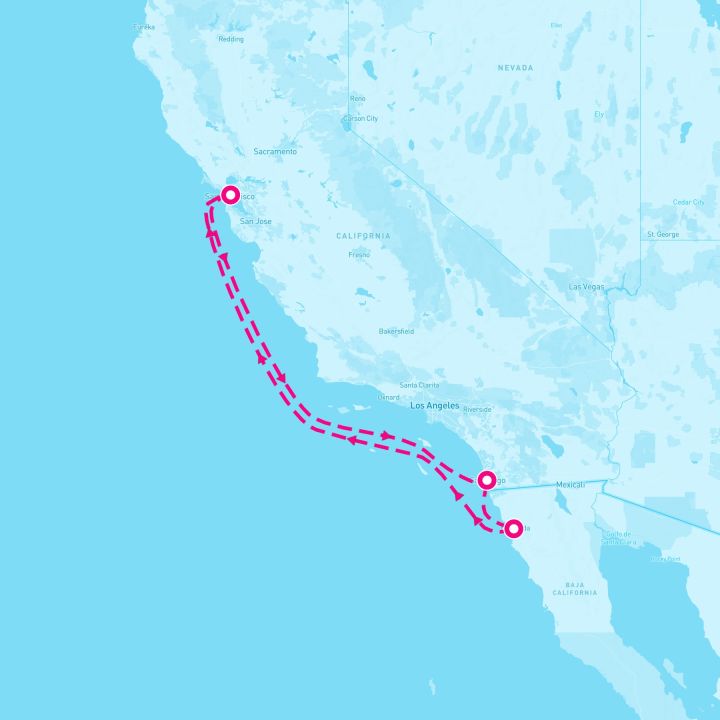 5 Night West Coast Getaway With San Diego (San Francisco Roundtrip)