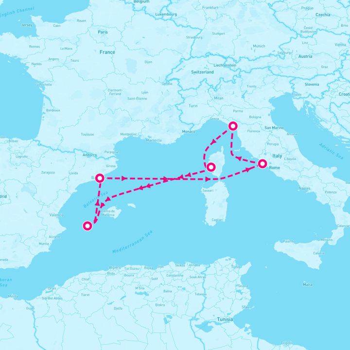 7 Night Barcelona To Rome & More (Barcelona Roundtrip)
