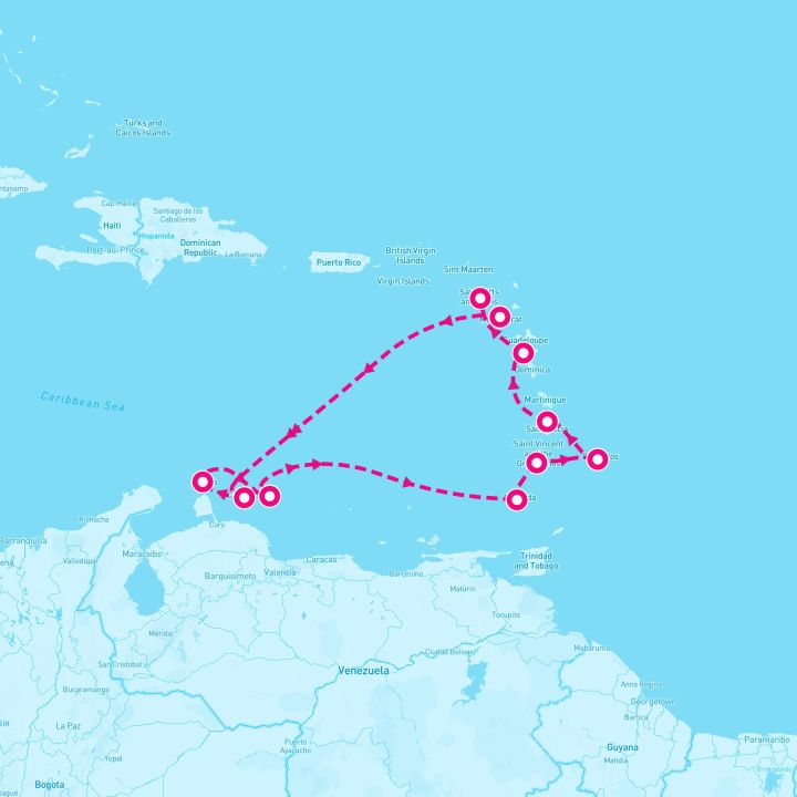 12 Night Southern Caribbean Holiday & Aruba Bonaire & Curacao (Bridgetown Roundtrip)