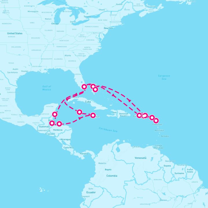 22 Night Caribbean Rendezvous (Miami Roundtrip)