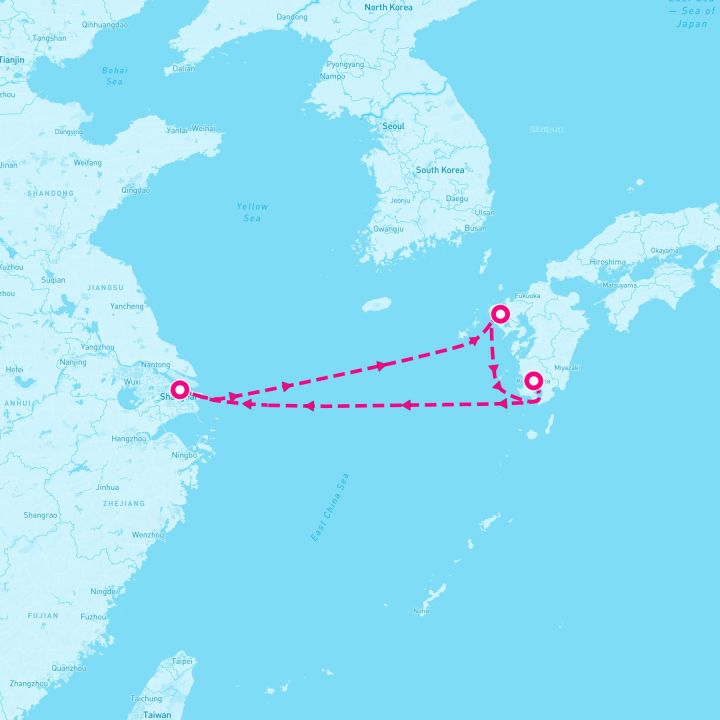 5 Night Sasebo & Kagoshima (Shanghai Roundtrip)