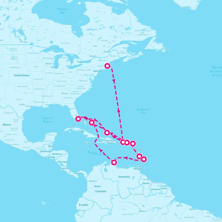 21 Night Eastern/Western Caribbean (Boston To Miami)