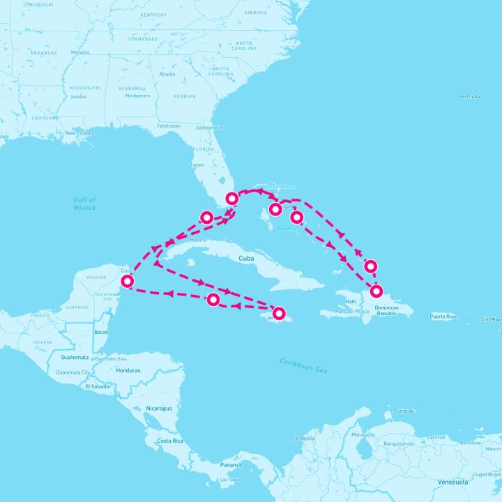 14 Night Western & Eastern Caribbean: Mexico & Bahamas (Miami Roundtrip)