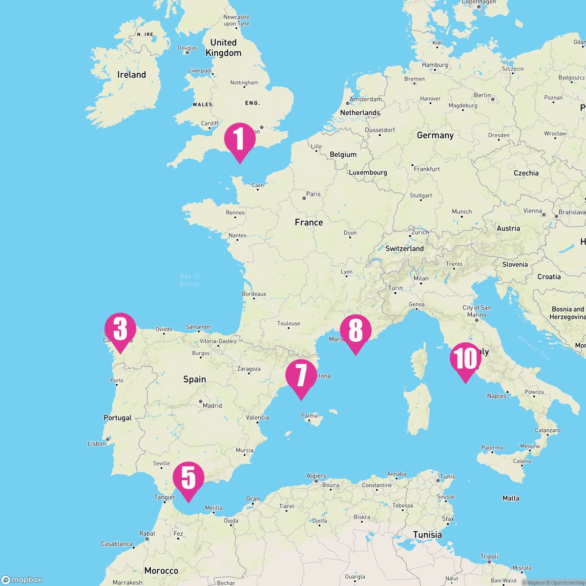 9 Night Europe (Southampton To Rome)