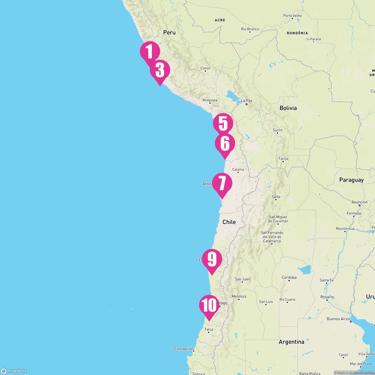 10 Night Peru & Chile Voyage (Lima To San Antonio)