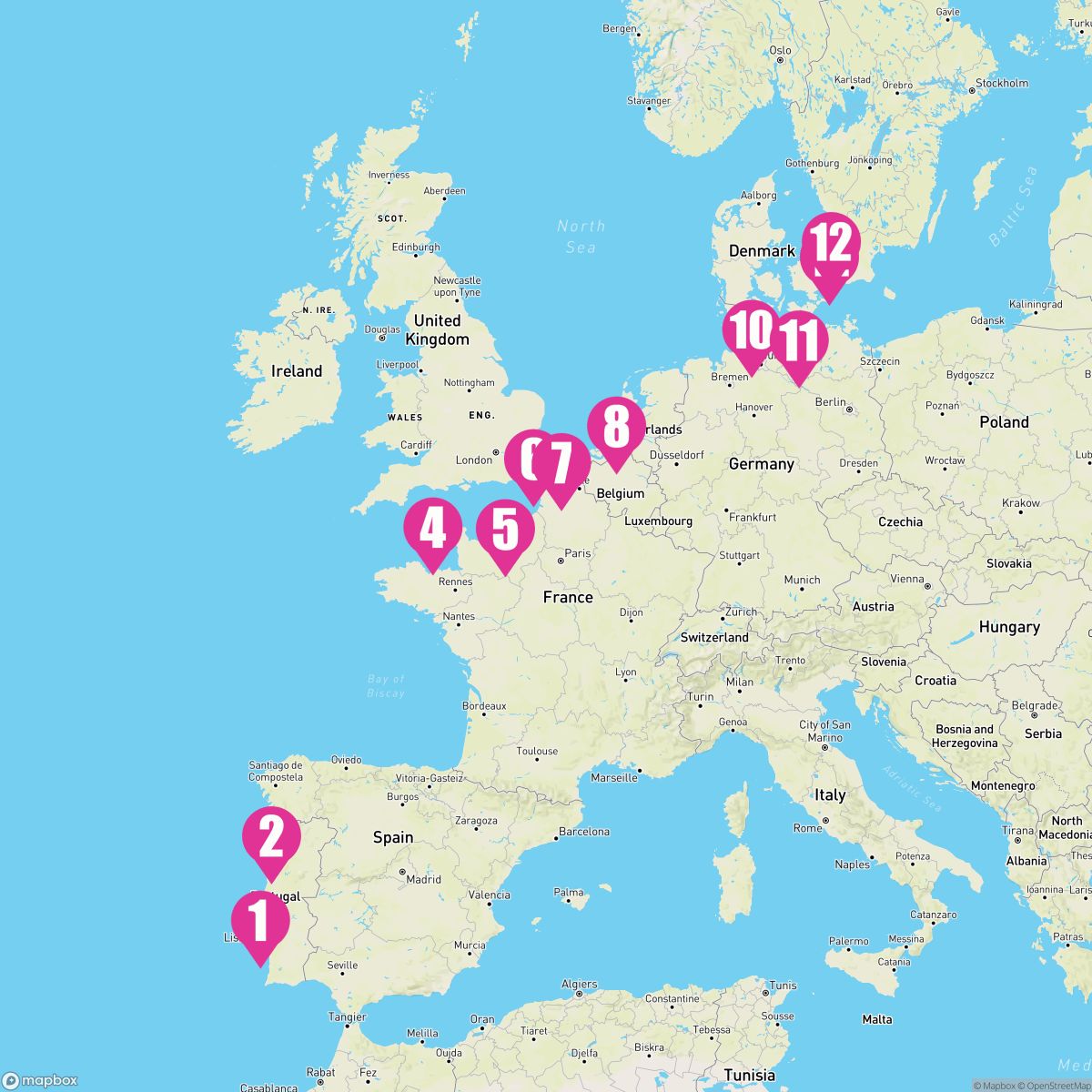 12 Night Northern Cities (Lisbon To Copenhagen)