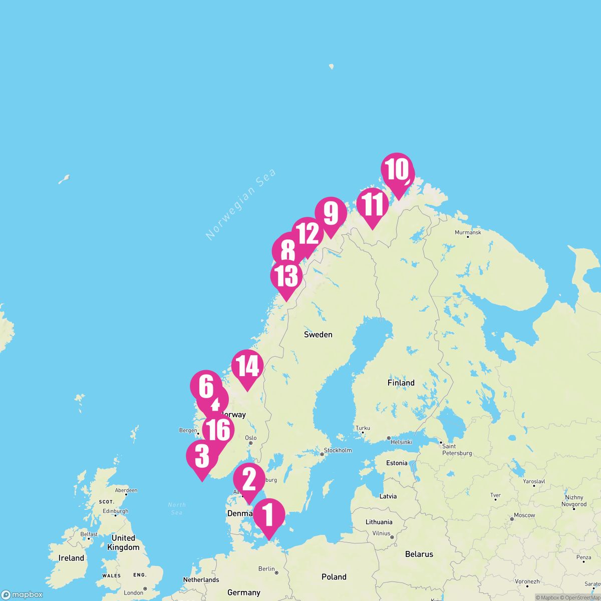 17 Night Norway Intensive (Copenhagen Roundtrip)