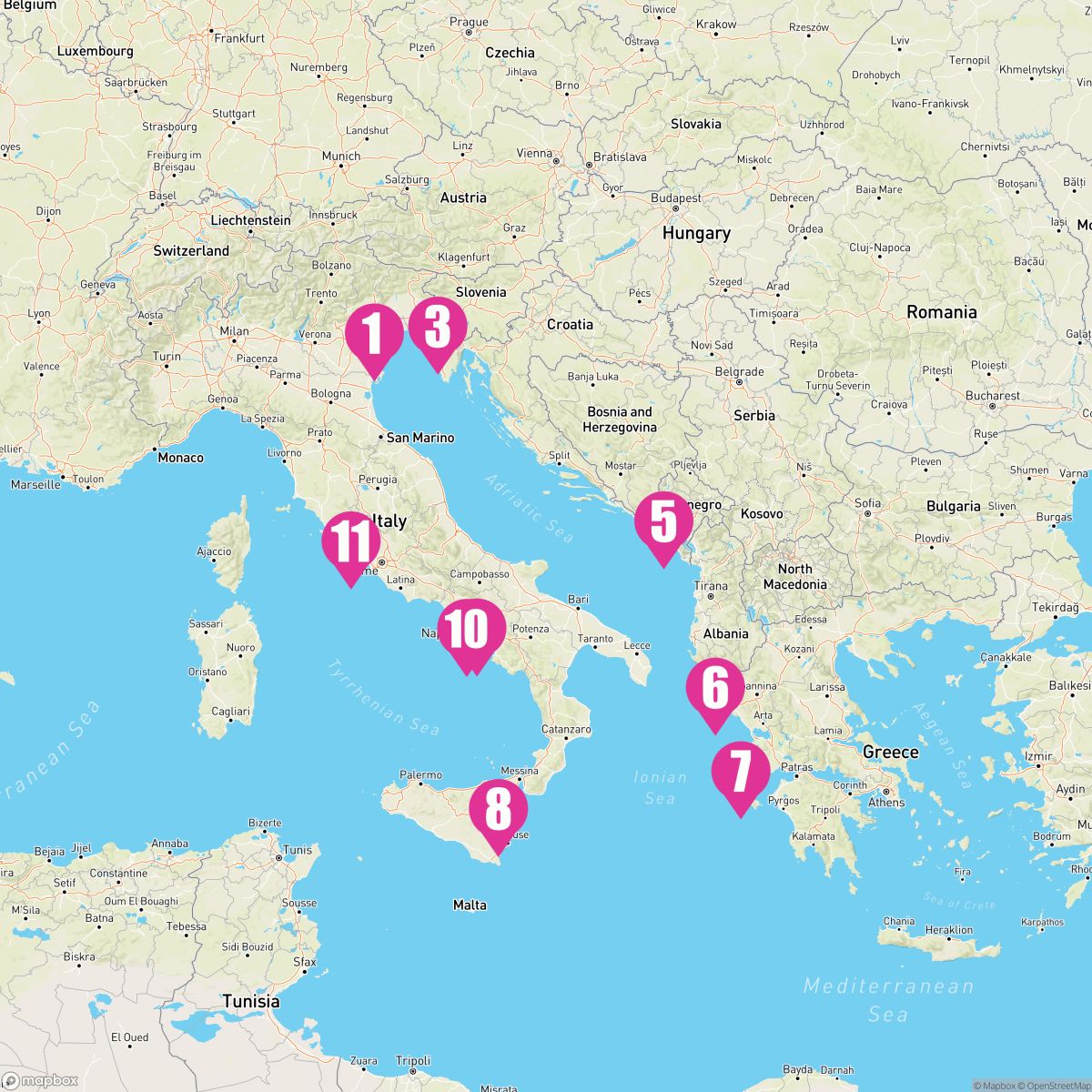 10 Night Dalmatian & Amalfi Coasts (Venice To Rome)