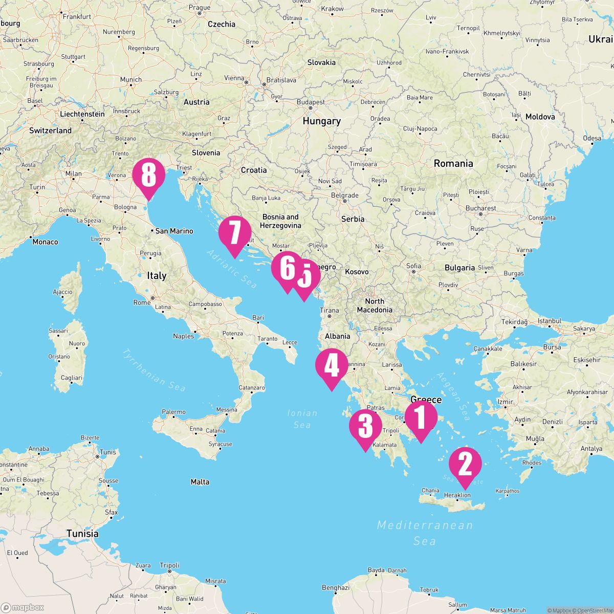 7 Night Dalmatian Coast (Athens To Venice)