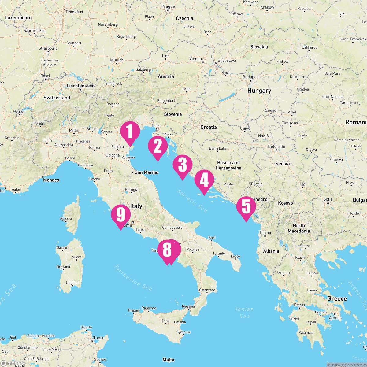 8 Night Croatia & Amalfi Coasts (Venice To Rome)