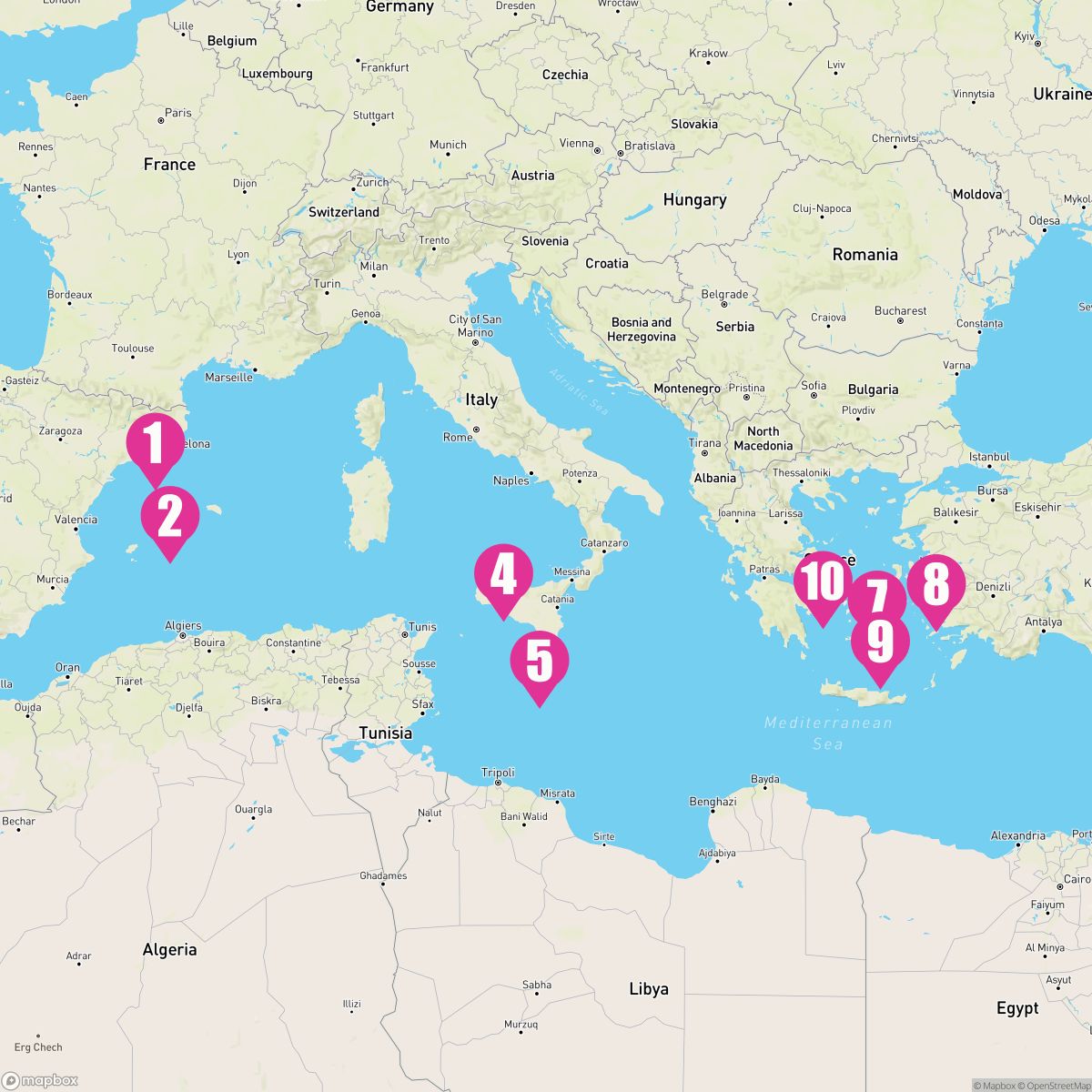 9 Night Mediterranean Highlights (Barcelona To Athens)