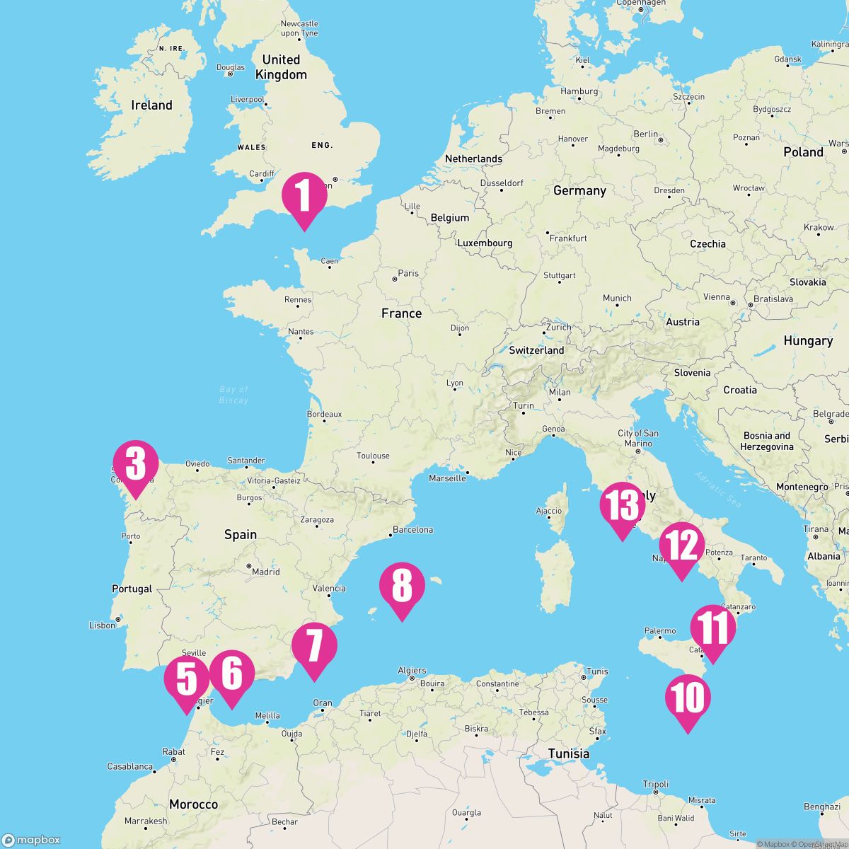 12 Night European Explorer (Southampton To Rome)
