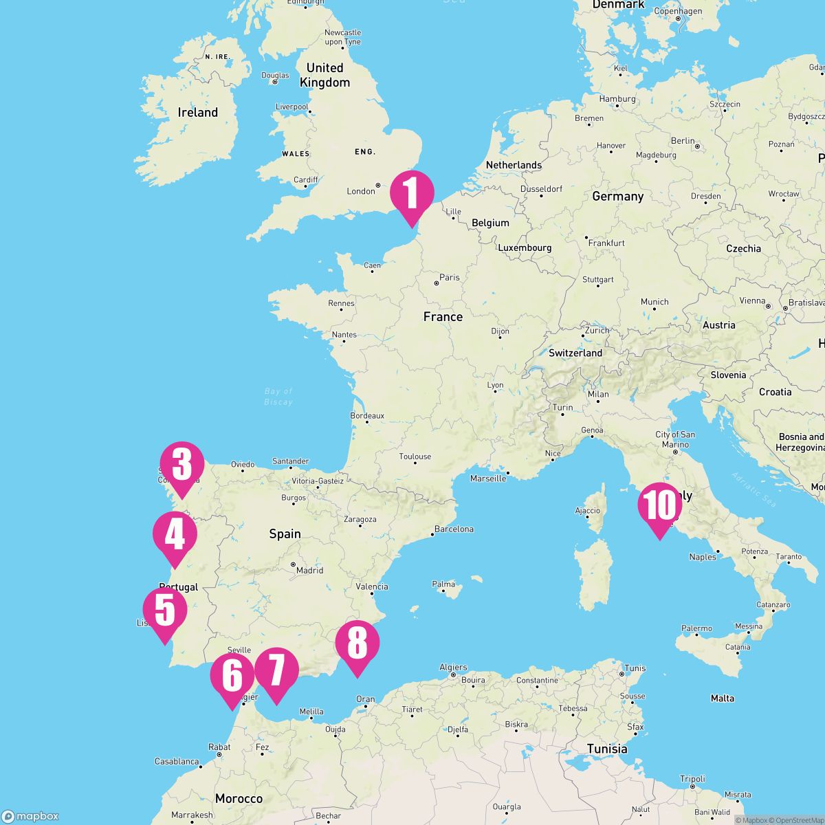 9 Night Western Mediterranean (Dover To Rome)