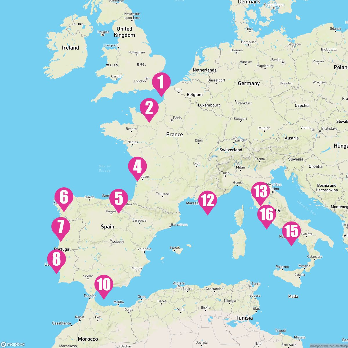 15 Night Europe & Western Mediterranean (Dover To Rome)