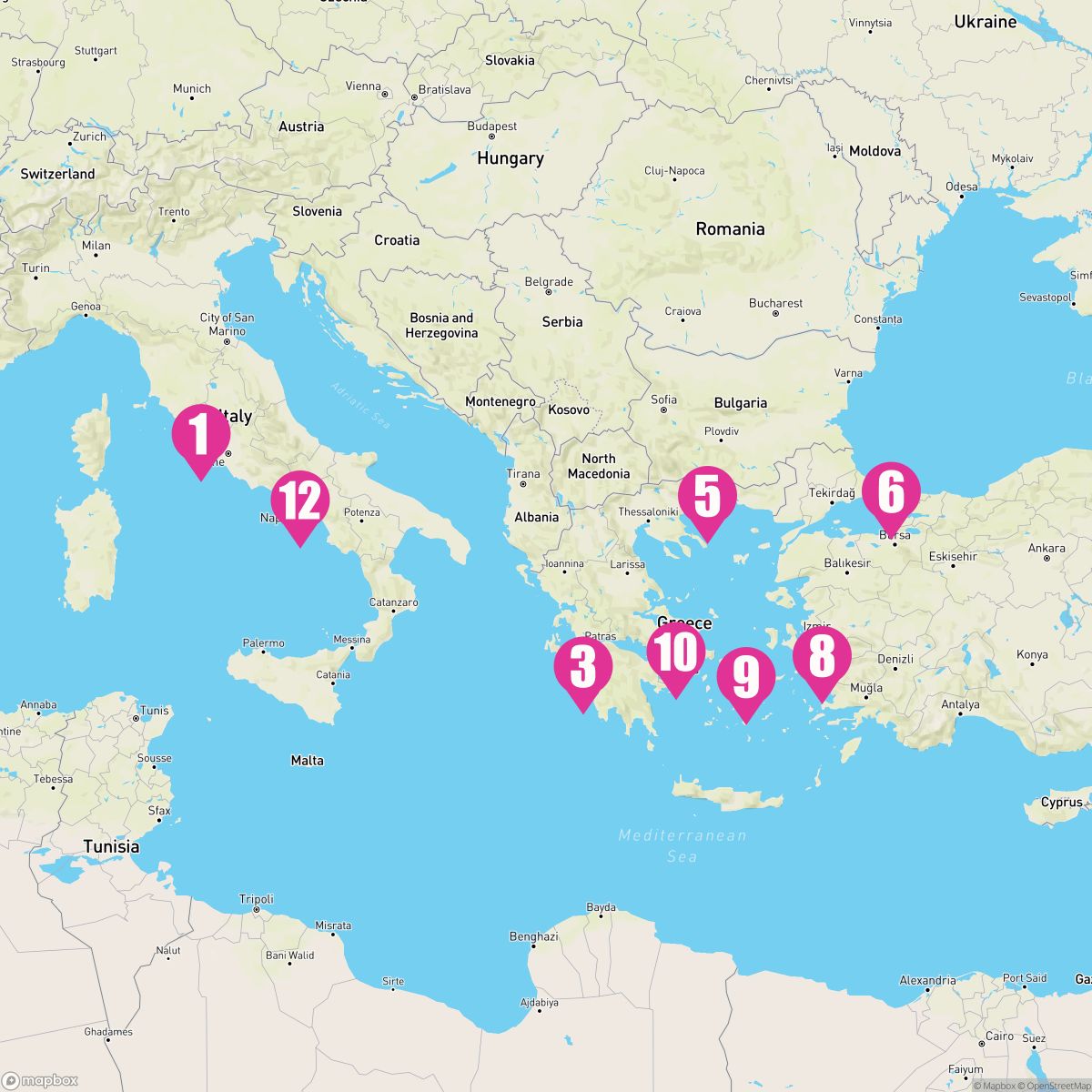 12 Night Mediterranean (Rome Roundtrip)